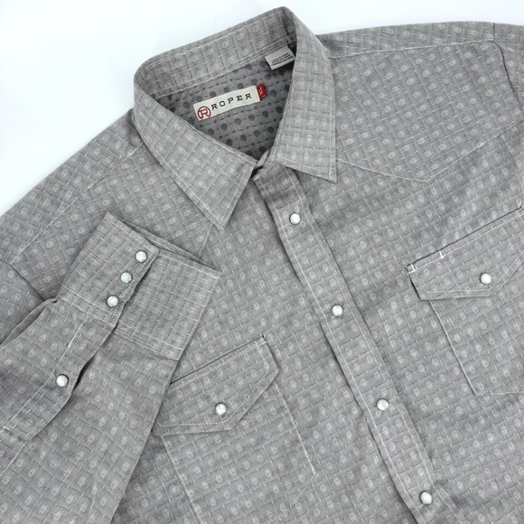 Roper Other - Roper Men's Western Pearl Snap Long Sleeve Shirt XL Cowboy Rodeo
